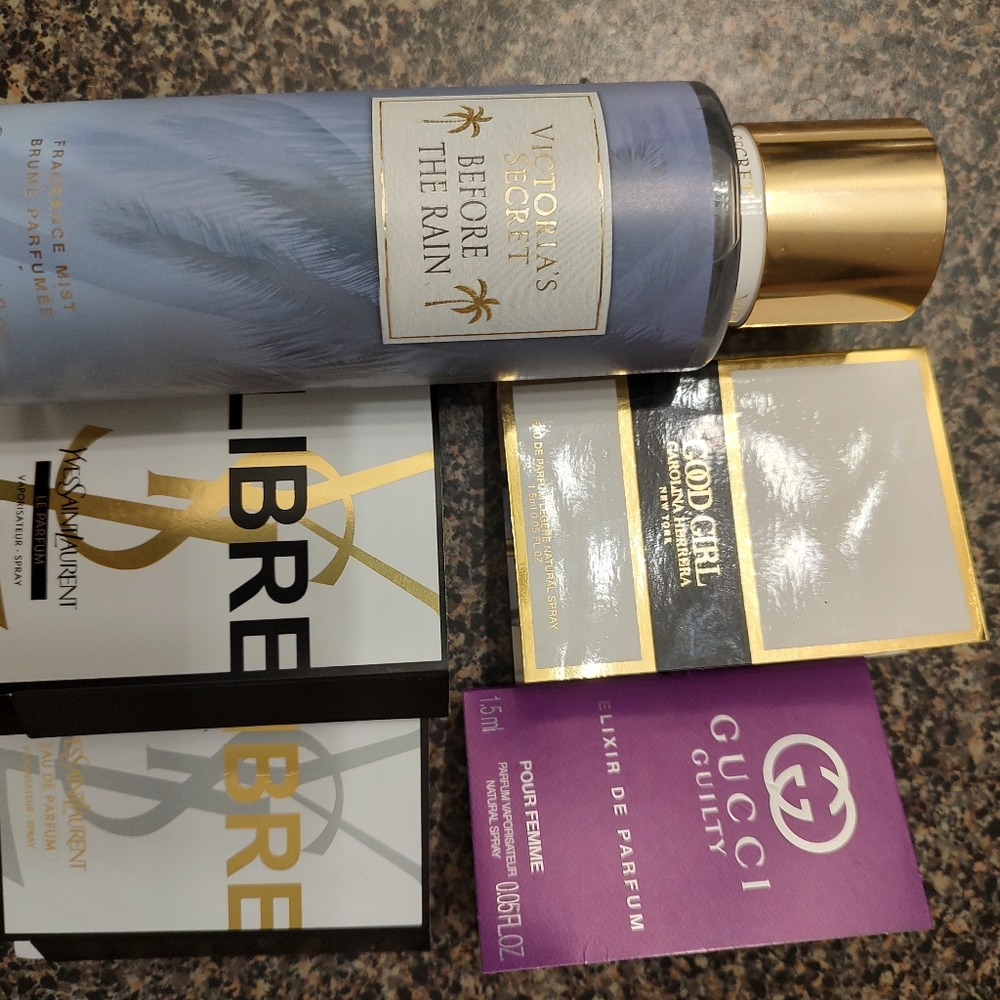 Victorias Secret Fragrance Mist*4 SAMPLES* PINK stuffed animal Dog